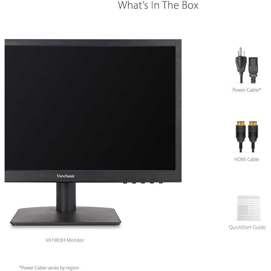 Alternate-Image7 Image for ViewSonic VA1903H 19-Inch WXGA 1366x768p 16:9 Widescreen Monitor with Enhanced View Comfort, Custom ViewModes and HDMI for Home and Office