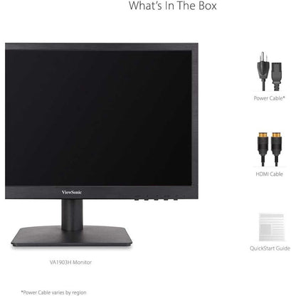 Alternate-Image7 Image for ViewSonic VA1903H 19-Inch WXGA 1366x768p 16:9 Widescreen Monitor with Enhanced View Comfort, Custom ViewModes and HDMI for Home and Office