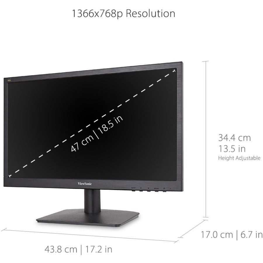 Alternate-Image10 Image for ViewSonic VA1903H 19-Inch WXGA 1366x768p 16:9 Widescreen Monitor with Enhanced View Comfort, Custom ViewModes and HDMI for Home and Office