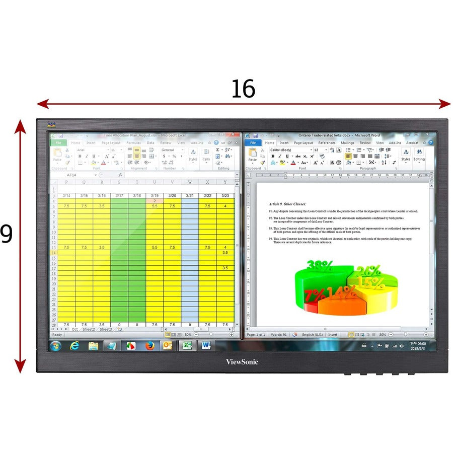 Alternate-Image8 Image for ViewSonic VA1903H 19-Inch WXGA 1366x768p 16:9 Widescreen Monitor with Enhanced View Comfort, Custom ViewModes and HDMI for Home and Office