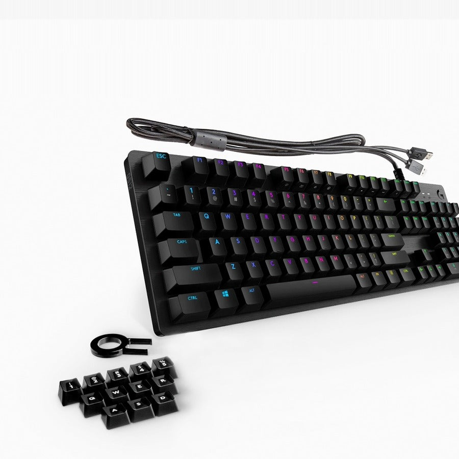 Alternate-Image7 Image for Logitech G512 RGB Mechanical Gaming Keyboard, GX Blue, USB Passthrough