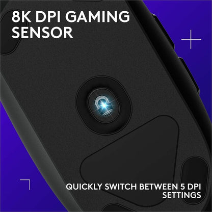 Alternate-Image1 Image for Logitech G203 Wired Gaming Mouse, 8,000 DPI, Rainbow Optical Effect LIGHTSYNC RGB, 6 Programmable Buttons, Black