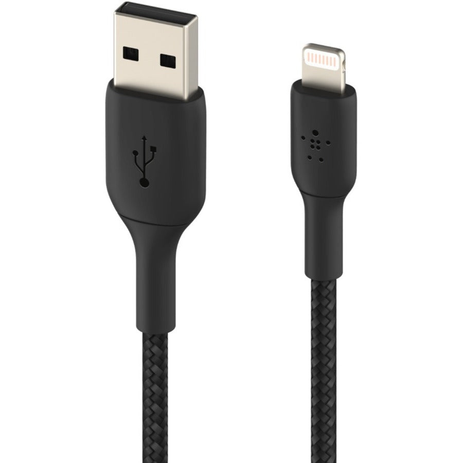 Alternate-Image3 Image for Belkin BoostCharge Braided Lightning to USB-A Cable (1 meter / 3.3 foot, Black)
