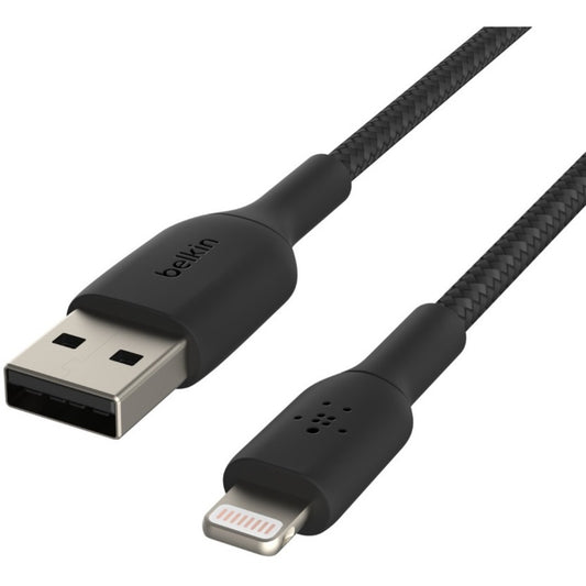 Main Image for Belkin BoostCharge Braided Lightning to USB-A Cable (1 meter / 3.3 foot, Black)