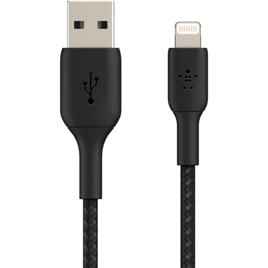 Alternate-Image2 Image for Belkin BoostCharge Braided Lightning to USB-A Cable (1 meter / 3.3 foot, Black)