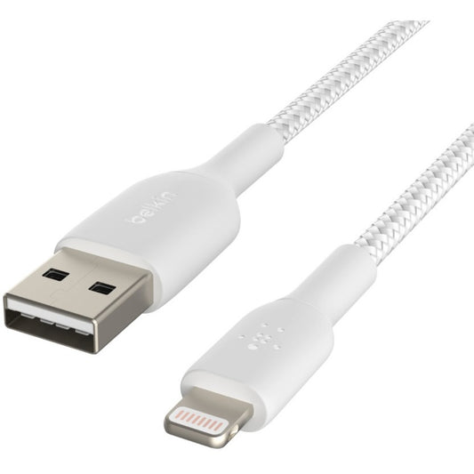 Main Image for Belkin Braided Lightning to USB-A Cable (1m / 3.3ft, White)