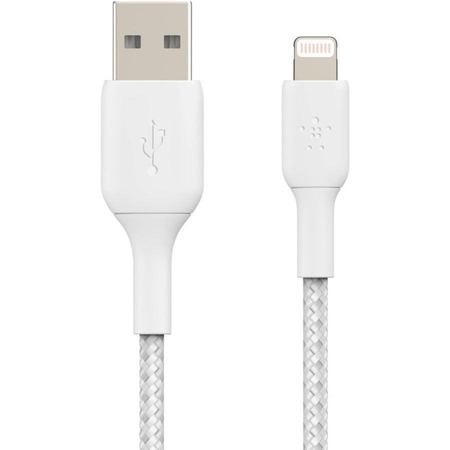 Alternate-Image2 Image for Belkin Braided Lightning to USB-A Cable (2m / 6.6ft, White)