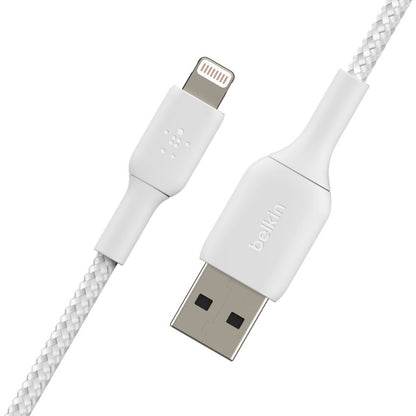 Alternate-Image3 Image for Belkin Braided Lightning to USB-A Cable (2m / 6.6ft, White)