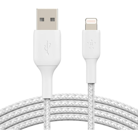 Main Image for Belkin Braided Lightning to USB-A Cable (2m / 6.6ft, White)