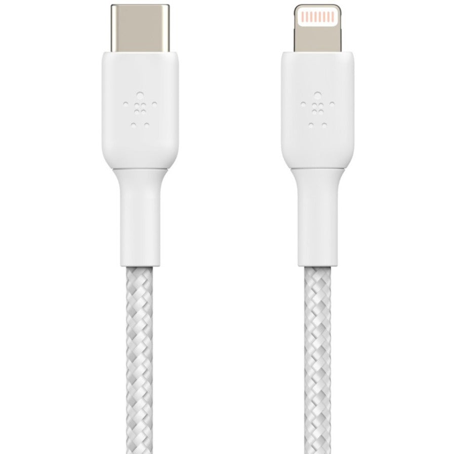 Alternate-Image3 Image for Belkin BoostCharge Braided USB-C to Lightning Cable (1 meter / 3.3 foot, White)