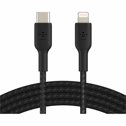 Main Image for Belkin 30W USB-C to Lightning Cable - Nylon, Braided - M/M - 2m/6.6ft - Black