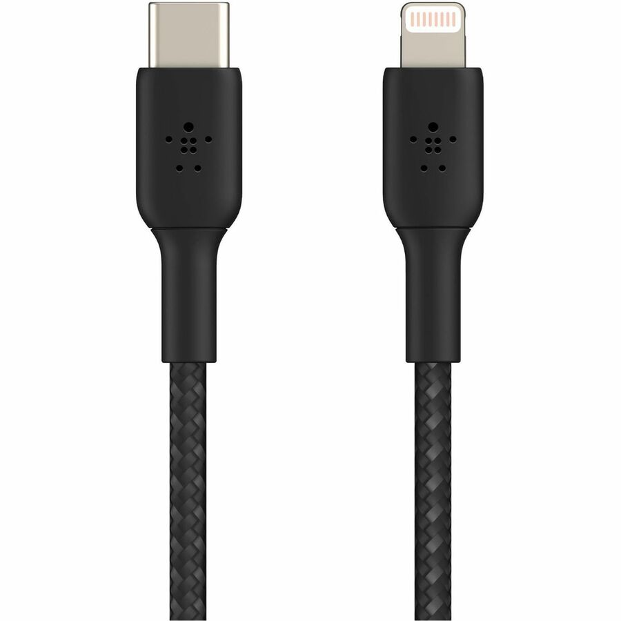 Alternate-Image3 Image for Belkin 30W USB-C to Lightning Cable - Nylon, Braided - M/M - 2m/6.6ft - Black