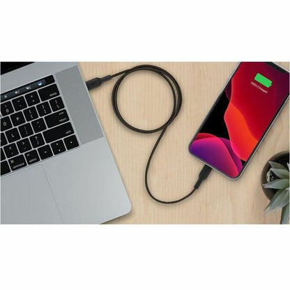 Alternate-Image4 Image for Belkin 30W USB-C to Lightning Cable - Nylon, Braided - M/M - 2m/6.6ft - Black