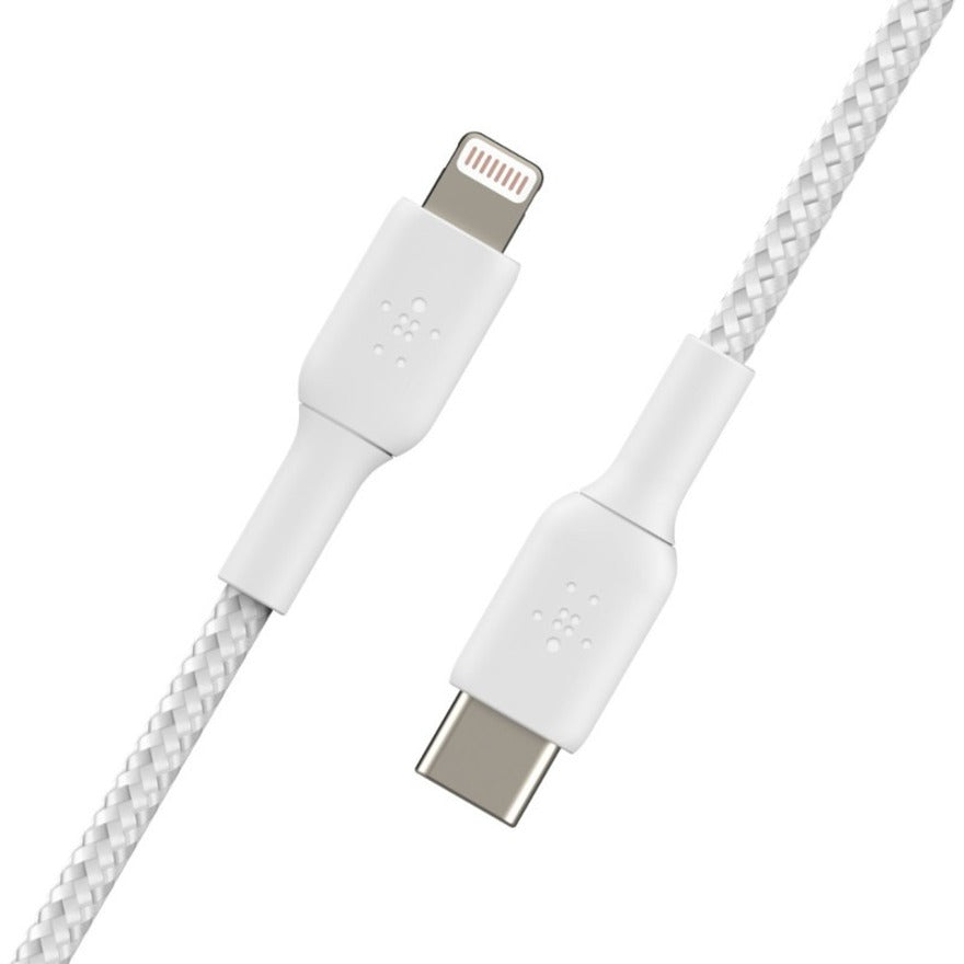 Alternate-Image2 Image for Belkin Braided USB-C to Lightning Cable (2m / 6.6ft, White)