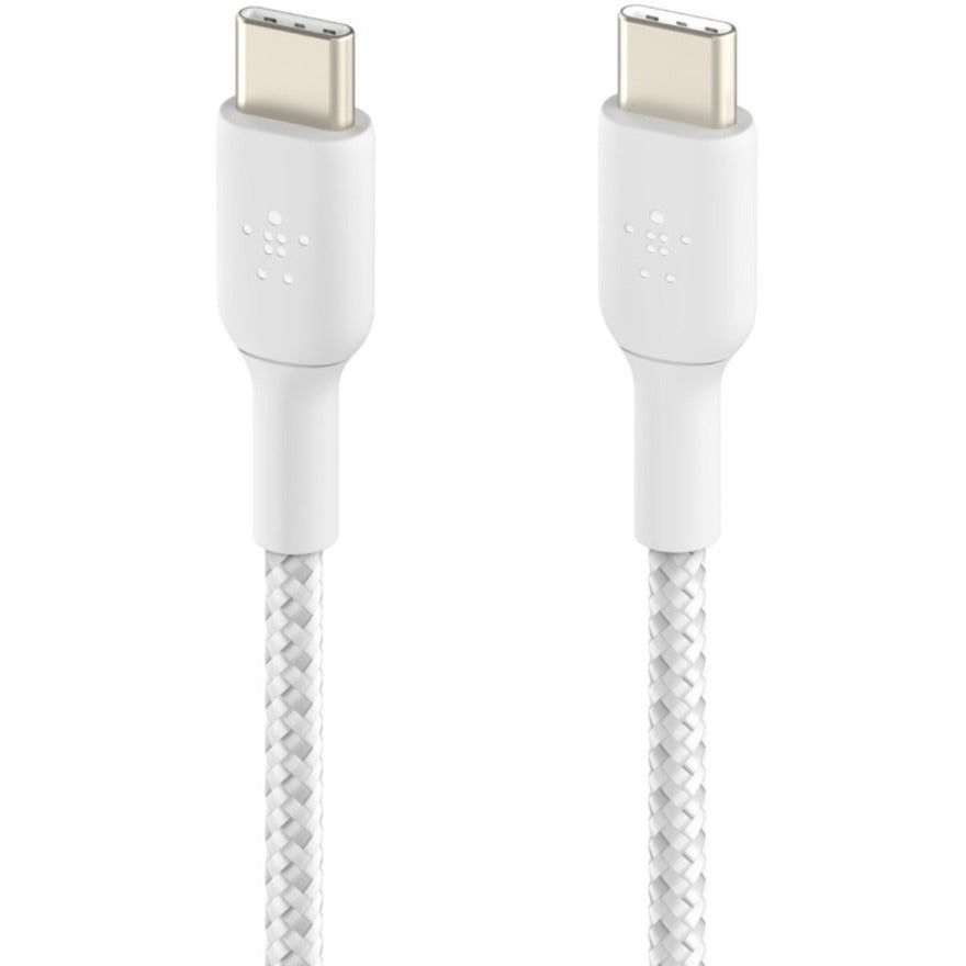 Alternate-Image1 Image for Belkin Braided USB-C to USB-C Cable (1m / 3.3ft, White)