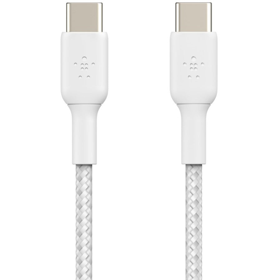 Alternate-Image2 Image for Belkin Braided USB-C to USB-C Cable (1m / 3.3ft, White)