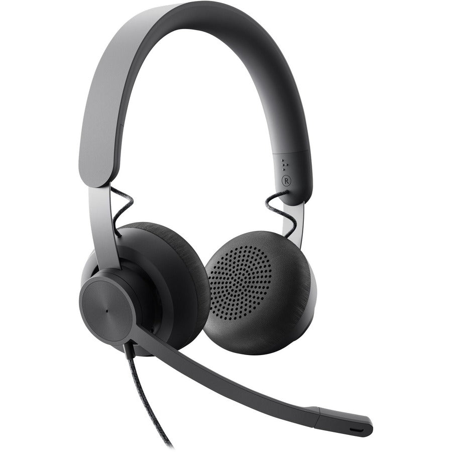 Right Image for Logitech Zone Wired Noise Cancelling Headset, USB-C with USB-A adapter, graphite