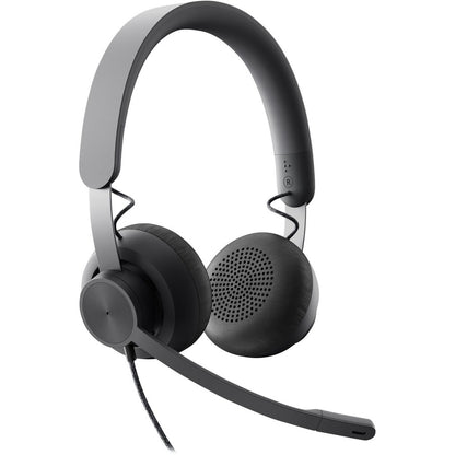 Right Image for Logitech Zone Wired Noise Cancelling Headset, USB-C with USB-A adapter, graphite