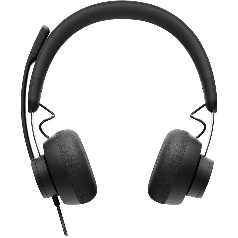 Front Image for Logitech Zone Wired Noise Cancelling Headset, USB-C with USB-A adapter, graphite