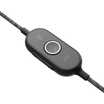 Alternate-Image2 Image for Logitech Zone Wired Noise Cancelling Headset, Certified for Microsoft Teams with advanced noise-canceling mic, USB-C with USB-A adapter, graphite.