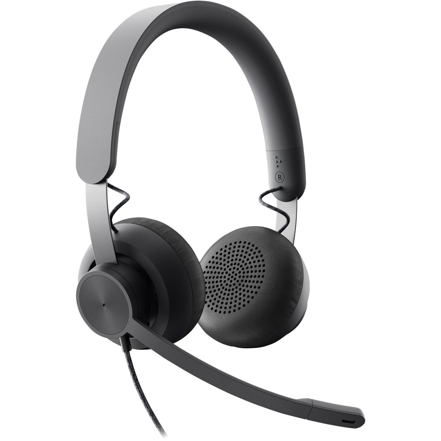 Main Image for Logitech Zone Wired Noise Cancelling Headset, Certified for Microsoft Teams with advanced noise-canceling mic, USB-C with USB-A adapter, graphite.