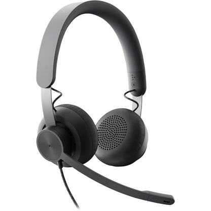 Main Image for Logitech Zone Wired Noise Cancelling Headset, Certified for Microsoft Teams with advanced noise-canceling mic, USB-C with USB-A adapter, graphite.
