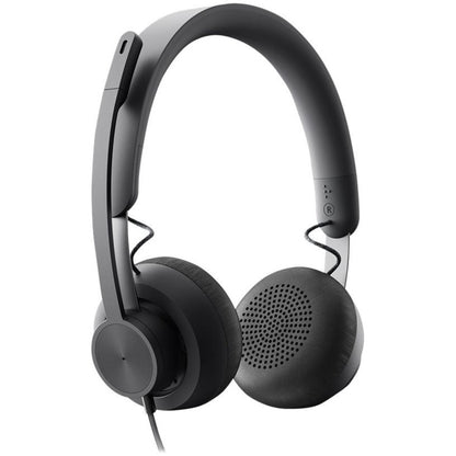 Right Image for Logitech Zone Wired Noise Cancelling Headset, Certified for Microsoft Teams with advanced noise-canceling mic, USB-C with USB-A adapter, graphite.