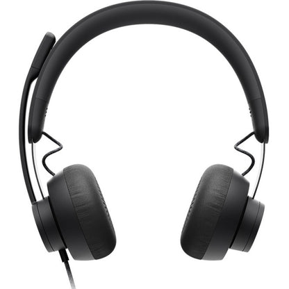 Alternate-Image9 Image for Logitech Zone Wired Noise Cancelling Headset, Certified for Microsoft Teams with advanced noise-canceling mic, USB-C with USB-A adapter, graphite.