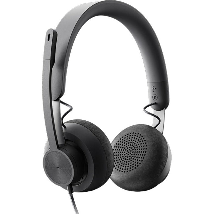 Alternate-Image8 Image for Logitech Zone Wired Noise Cancelling Headset, Certified for Microsoft Teams with advanced noise-canceling mic, USB-C with USB-A adapter, graphite.