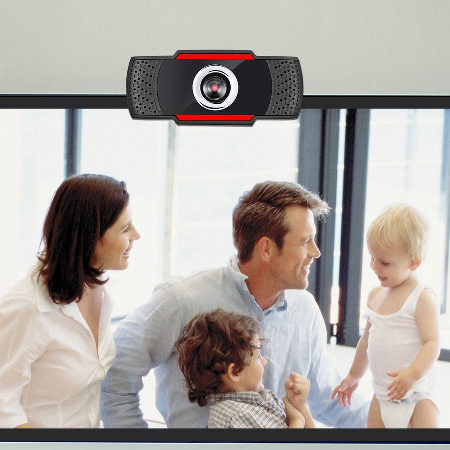 Alternate-Image3 Image for Adesso CyberTrack CyberTrack H3 Webcam - 1.3 Megapixel - 30 fps - Black, Red - USB 2.0