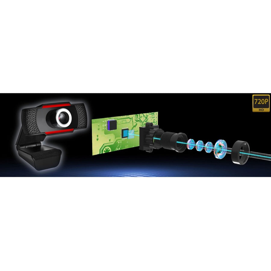 Alternate-Image7 Image for Adesso CyberTrack CyberTrack H3 Webcam - 1.3 Megapixel - 30 fps - Black, Red - USB 2.0