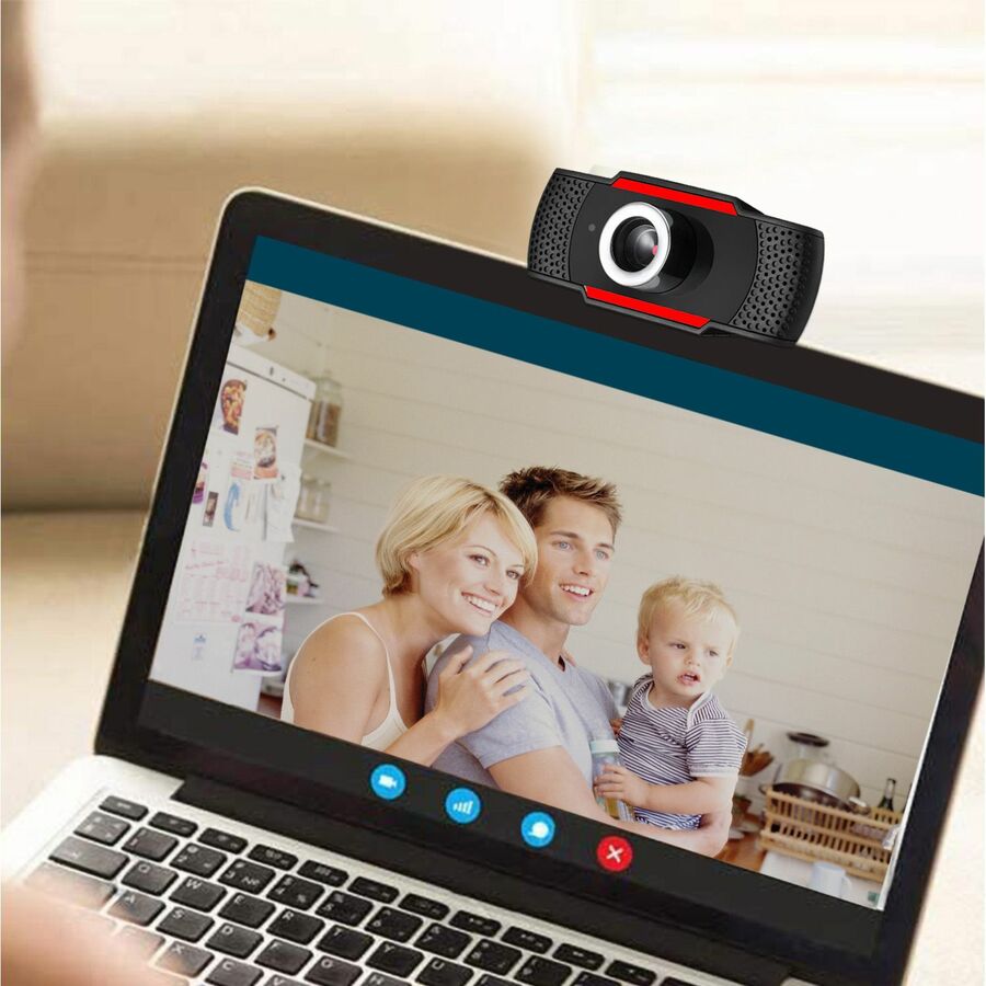 Life-Style Image for Adesso CyberTrack CyberTrack H3 Webcam - 1.3 Megapixel - 30 fps - Black, Red - USB 2.0