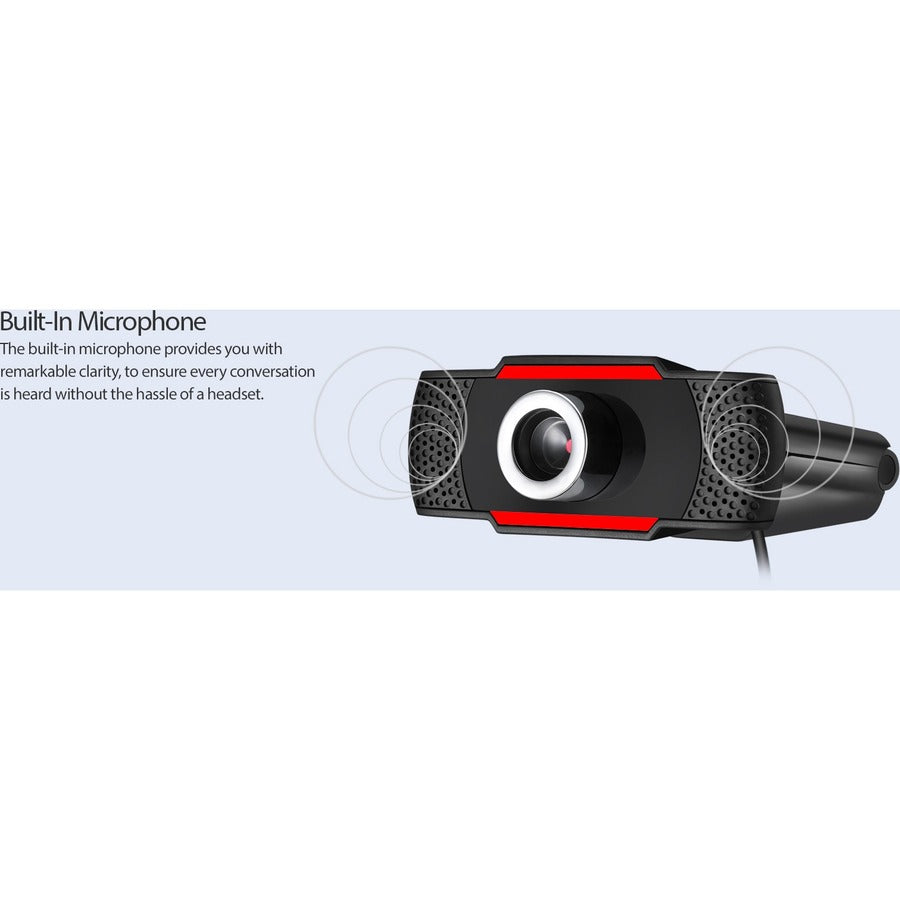 Alternate-Image5 Image for Adesso CyberTrack CyberTrack H3 Webcam - 1.3 Megapixel - 30 fps - Black, Red - USB 2.0