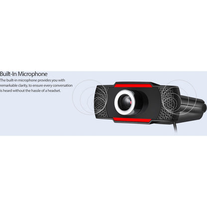 Alternate-Image5 Image for Adesso CyberTrack CyberTrack H3 Webcam - 1.3 Megapixel - 30 fps - Black, Red - USB 2.0