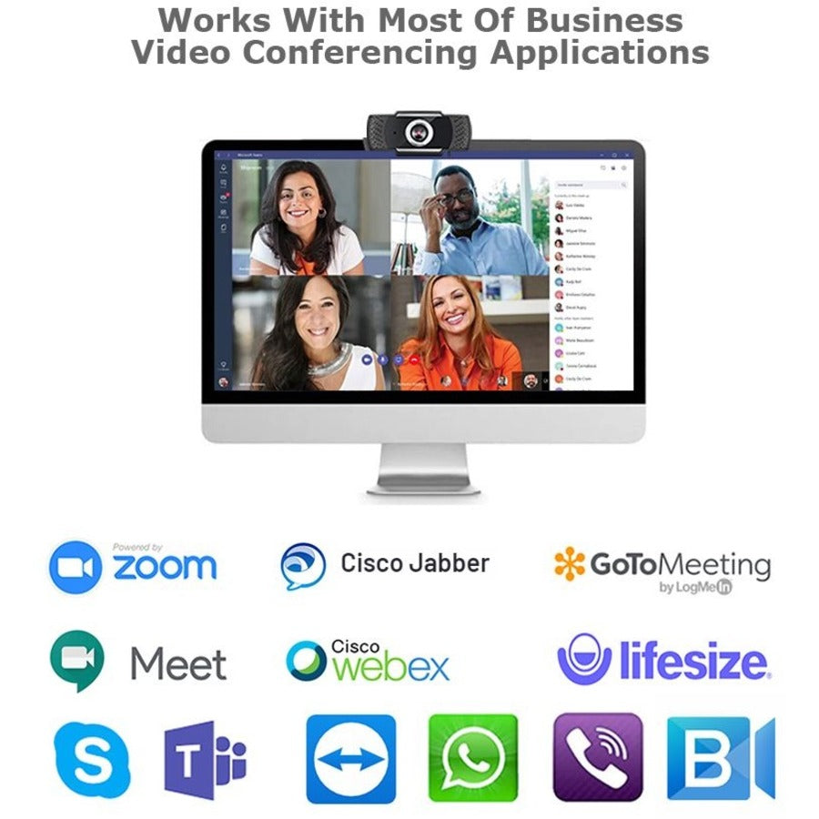 Alternate-Image8 Image for Adesso CyberTrack H4 1080P USB Webcam - 2.1 Megapixel - 30 fps - Manual Focus-Tripod Mount