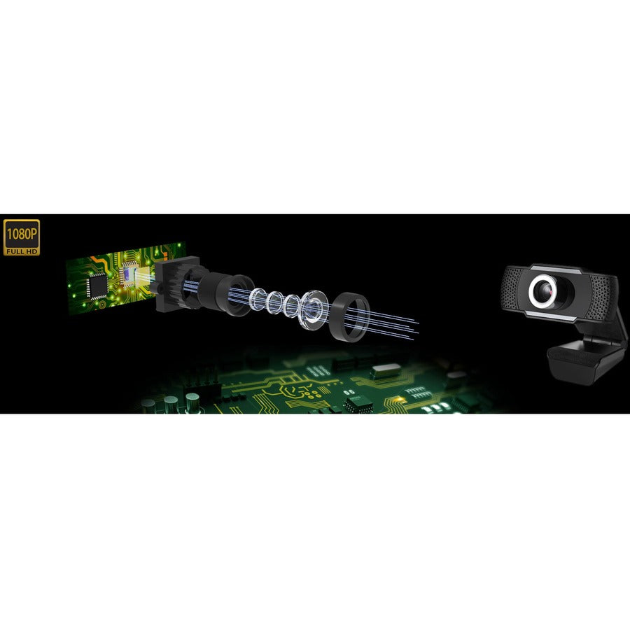 Alternate-Image6 Image for Adesso CyberTrack H4 1080P USB Webcam - 2.1 Megapixel - 30 fps - Manual Focus-Tripod Mount