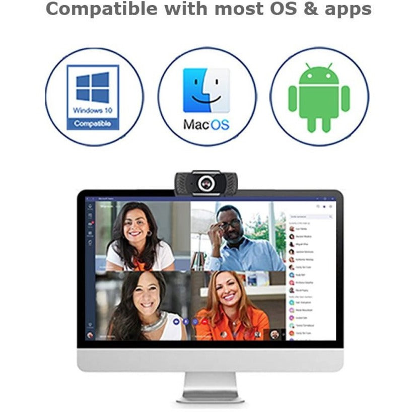 Alternate-Image7 Image for Adesso CyberTrack H4 1080P USB Webcam - 2.1 Megapixel - 30 fps - Manual Focus-Tripod Mount