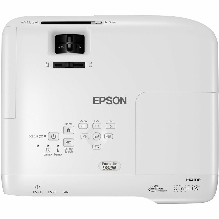 Bottom Image for Epson PowerLite 982W LCD Projector - 16:10 - Ceiling Mountable