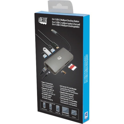Alternate-Image10 Image for Adesso 8-in-1 USB-C Multi-Port Docking Station (TAA Compliant)