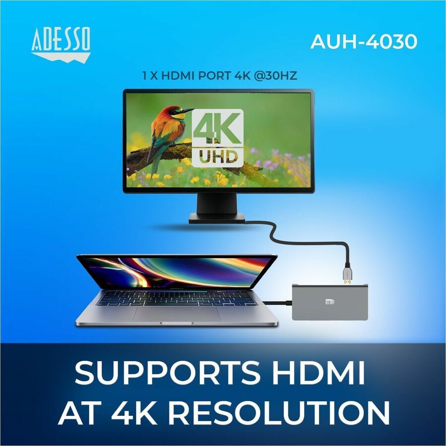 Alternate-Image3 Image for Adesso 8-in-1 USB-C Multi-Port Docking Station (TAA Compliant)