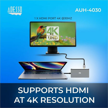 Alternate-Image3 Image for Adesso 8-in-1 USB-C Multi-Port Docking Station (TAA Compliant)