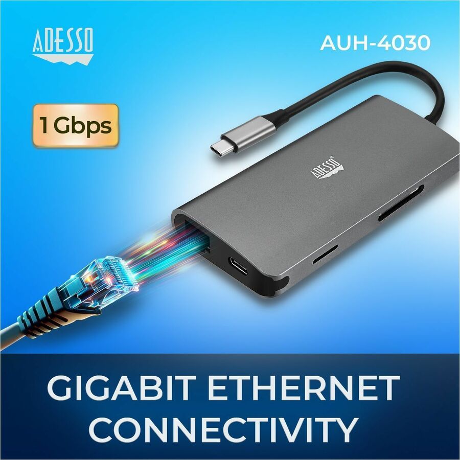 Alternate-Image2 Image for Adesso 8-in-1 USB-C Multi-Port Docking Station (TAA Compliant)