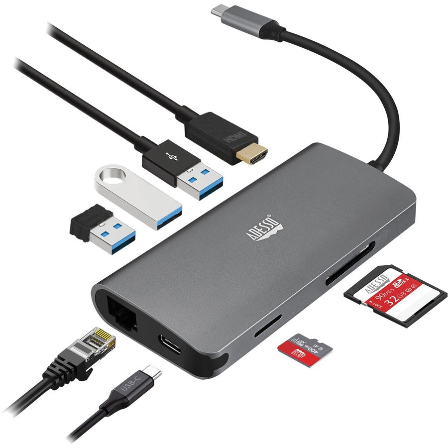 Alternate-Image5 Image for Adesso 8-in-1 USB-C Multi-Port Docking Station (TAA Compliant)