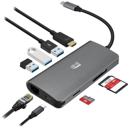 Alternate-Image5 Image for Adesso 8-in-1 USB-C Multi-Port Docking Station (TAA Compliant)
