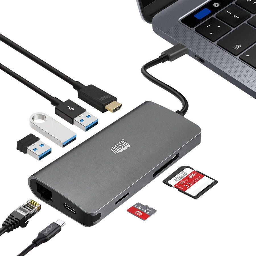 Alternate-Image7 Image for Adesso 8-in-1 USB-C Multi-Port Docking Station (TAA Compliant)