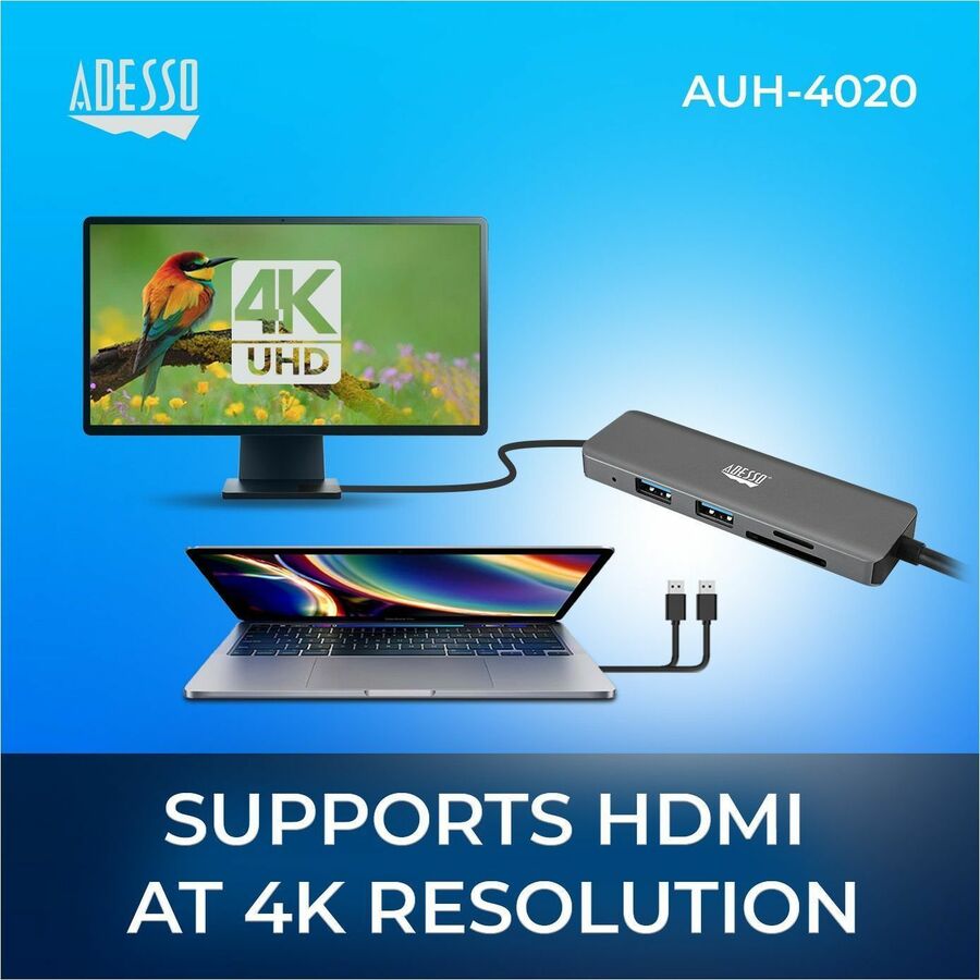 Alternate-Image5 Image for Adesso 6-in-1 USB-C Multi-Port Docking Station (TAA Compliant)