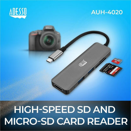 Alternate-Image3 Image for Adesso 6-in-1 USB-C Multi-Port Docking Station (TAA Compliant)