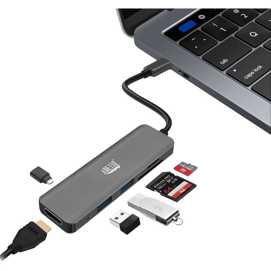 Alternate-Image7 Image for Adesso 6-in-1 USB-C Multi-Port Docking Station (TAA Compliant)