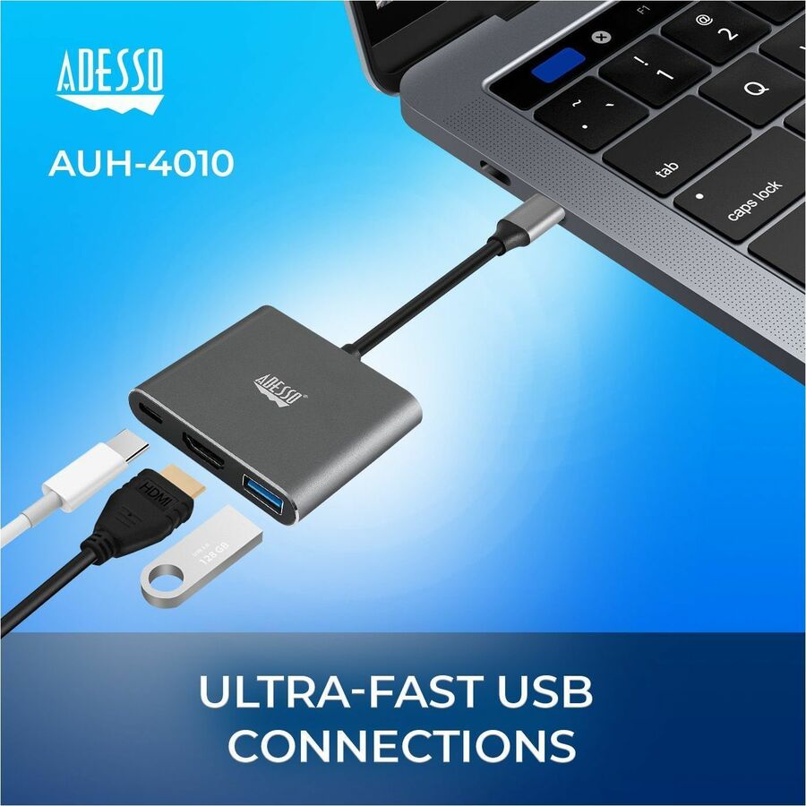 Alternate-Image3 Image for Adesso 3-IN-1 USB-C Multi-Port Docking Station (TAA Compliant)