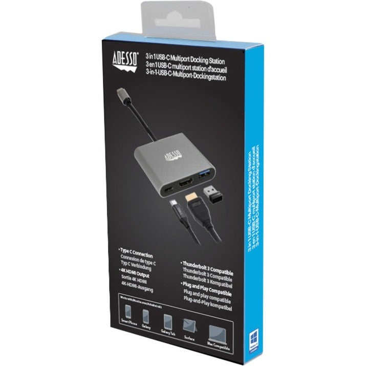 Alternate-Image9 Image for Adesso 3-IN-1 USB-C Multi-Port Docking Station (TAA Compliant)